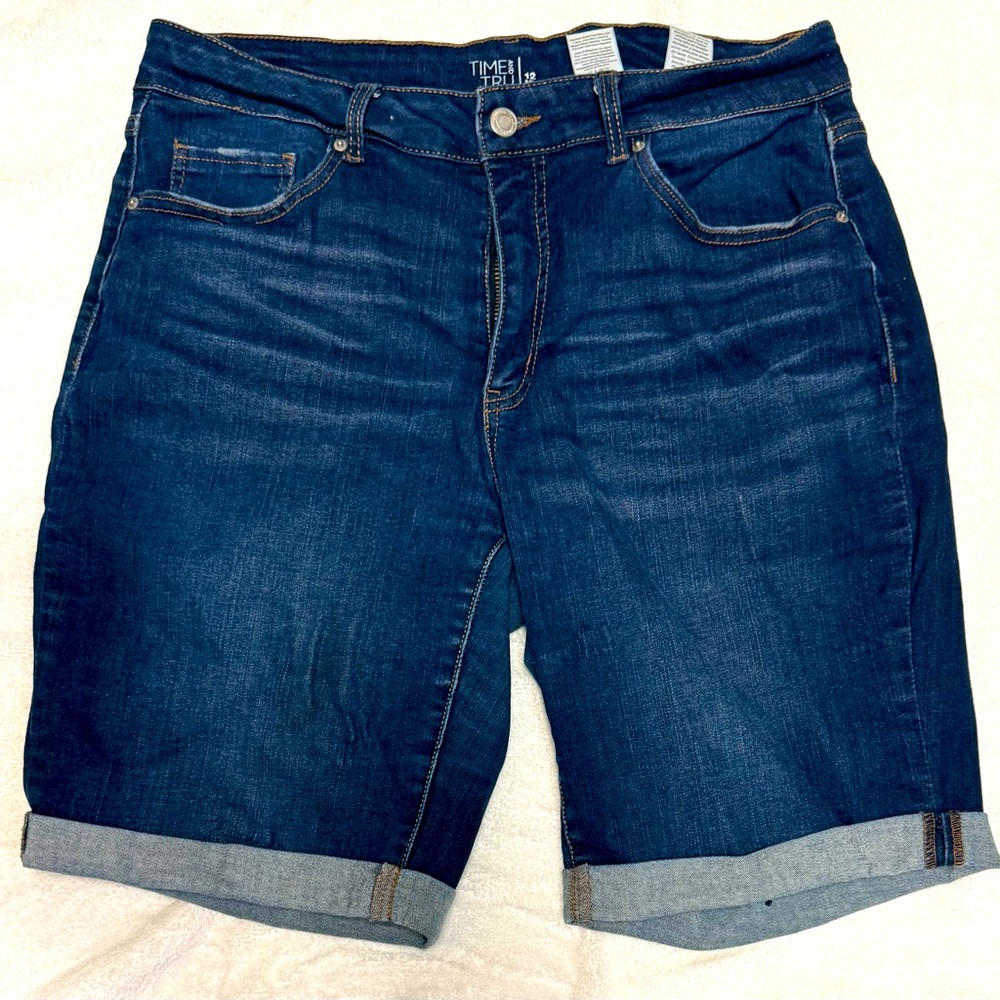 Time and Tru Dark Blue Jean Shorts | Sz 12
